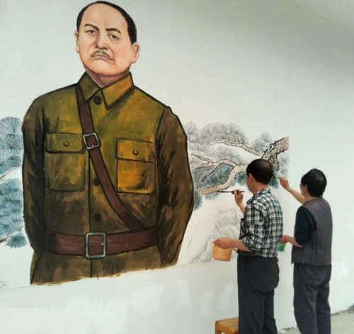手绘文化墙扮靓周口
