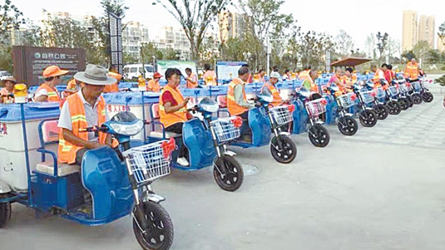 千辆电动环卫车亮相周口市