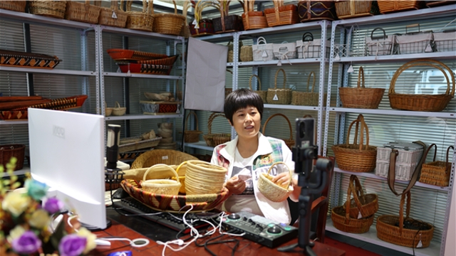 [郸城]柳编搭上互联网走向世界