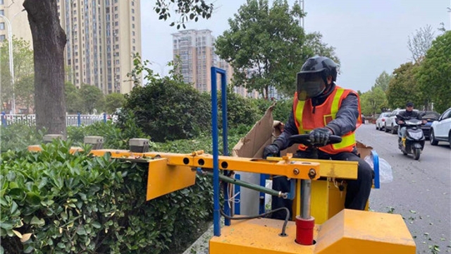养护用上“电推子” 城区绿化更美丽