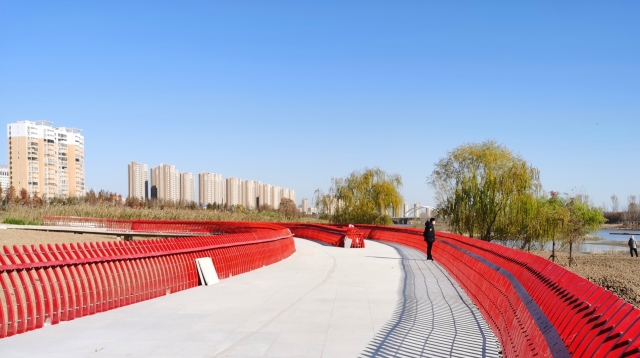 沙颍河岸亲水平台靓容已现