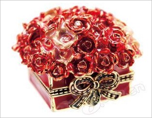 玫瑰花小戒指盒/MONET 388元