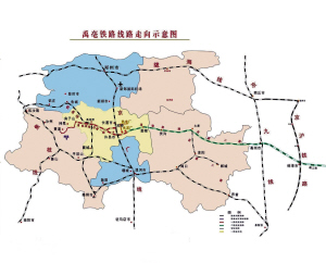 禹亳铁路西起平顶山的郏县,依次经过禹州市,许昌县,魏都区,鄢陵图片
